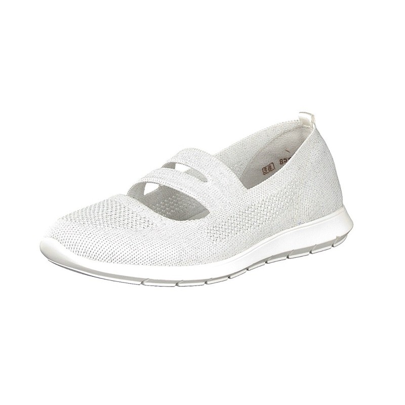 Slip On Damske - Rieker R7102-80 Biele Topánky